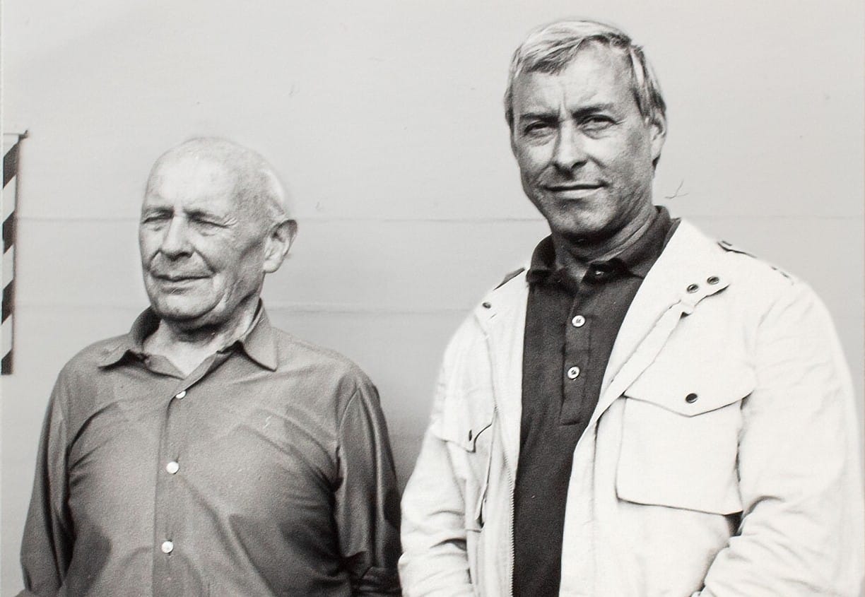 Bruno Brühwiler (rechts), Gründer der Hydraul Technik AG mit seinem Vater August Brühwiler.